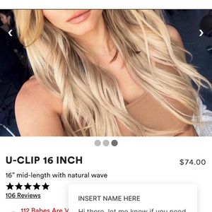 Hair extensions 16’